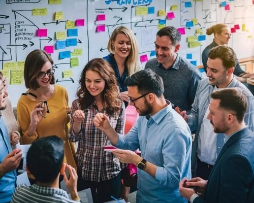 group-people-are-standing-front-board-with-sticky-notes-it_1097192-56529